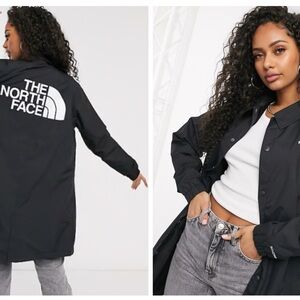 The North Face Black Long coaches jacket with Logo size XL